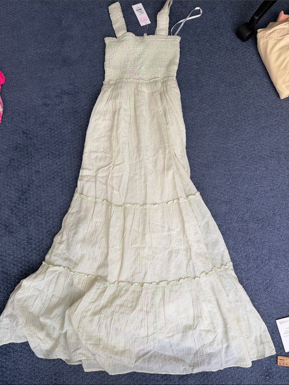 Lilly Pulitzer Pale Green Smocked Maxi Dress